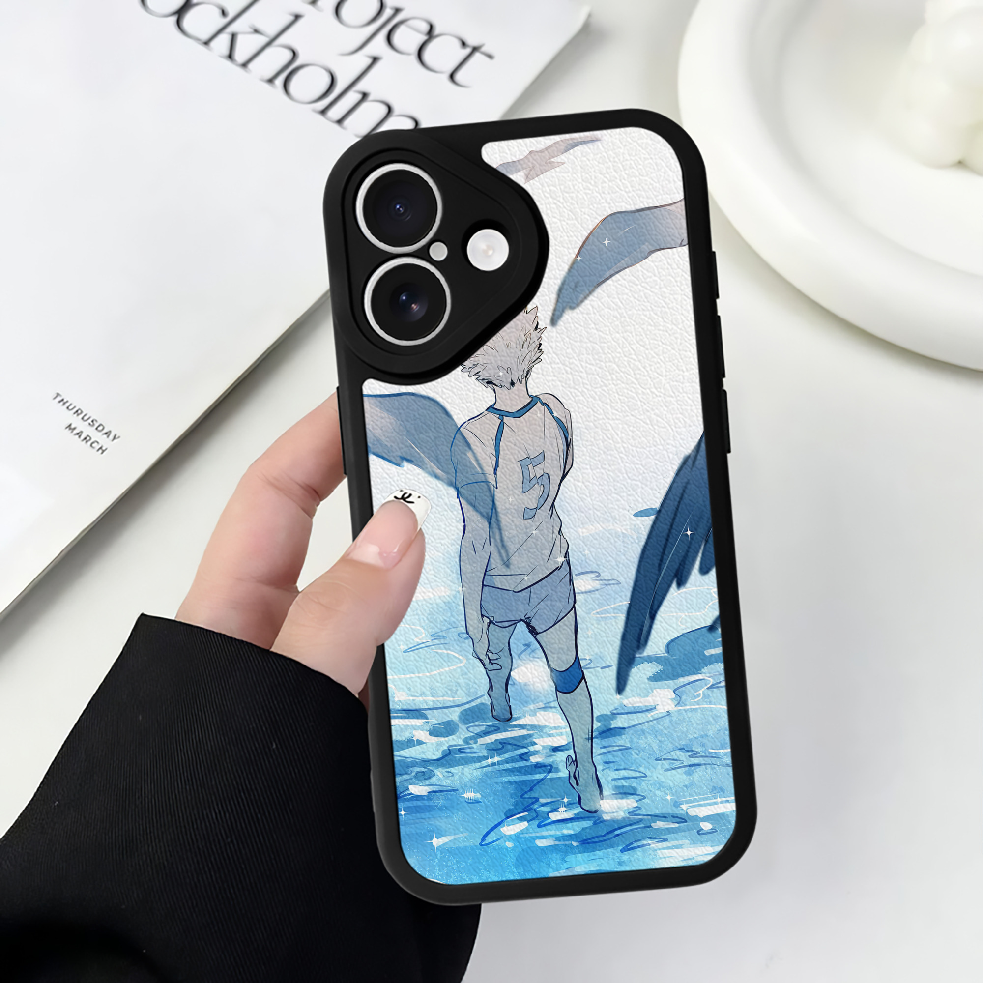 （画像用） ハイキュー!! Haikyu!! 【iPhone 16シリーズ対応】シリコンスマホケース（レザー調） 材質：シリコン